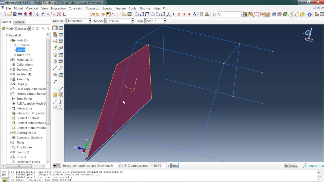 Abaqus Tutorial 3 (3D wireframes)