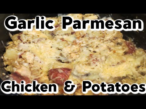 Slow Cooker Garlic Chicken & Potatoes Recipe!
