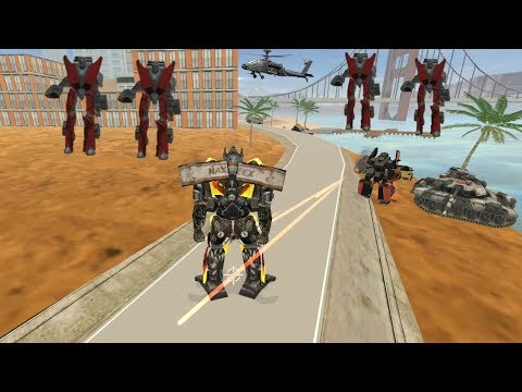 Vegas Crime Simulator (Transformer Fight Red Car Robot on Intersection) Transformers Truck - HD