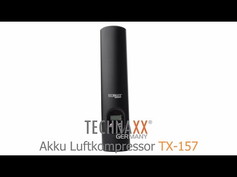 Akumuliatorinis oro kompresorius Technaxx su ekranu ir šviestuvu, juodas / TX-157 video