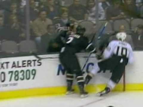 Nicklas Grossman nails Corey Perry