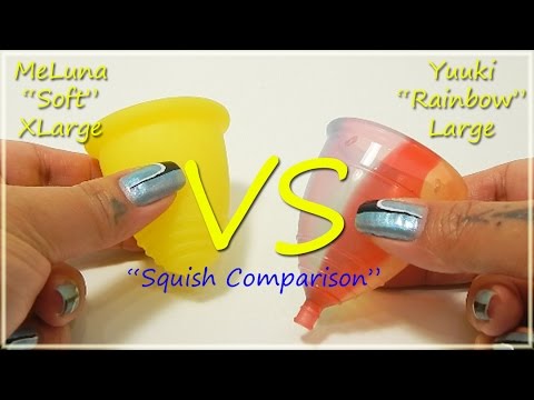 MeLuna SOFT XL vs Yuuki Rainbow "Squish" - Menstrual Cups