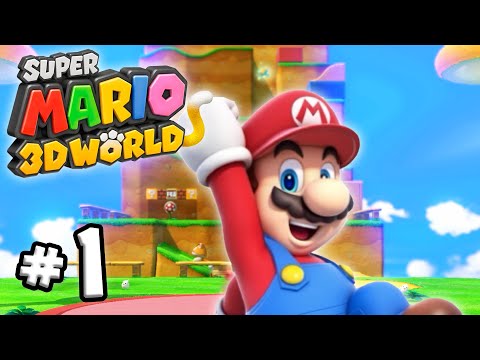 Super Mario 3D World | Part 1: Intro + World 1 Grass World (Switch 1080p)