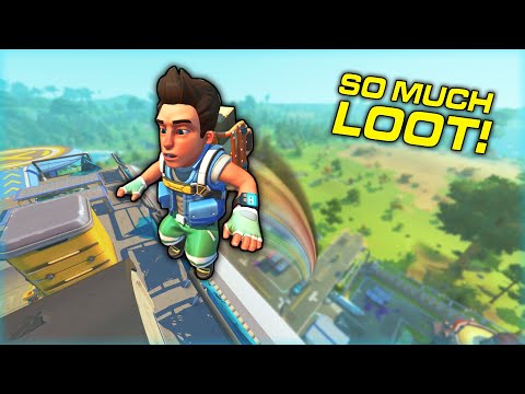 I Built a MOBILE CATAPULT To LOOT The Tops of WAREHOUSES! (Scrap Mechanic Survival Ep. 20)