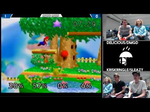Delicious/DMGD vs KrisKringle/Sleazy (Smash 64 doubles RainCity 2)