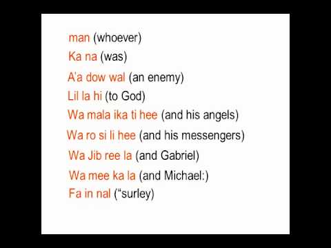 al Baqara, page 15, verses 94 to 101