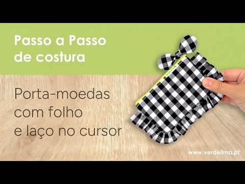 Sewing tutorial - how to make a coin purse with a ruffle