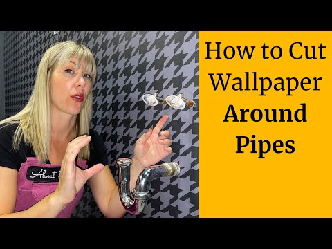 How to Cut Wallpaper Around Pipes (The Easy Way!)
