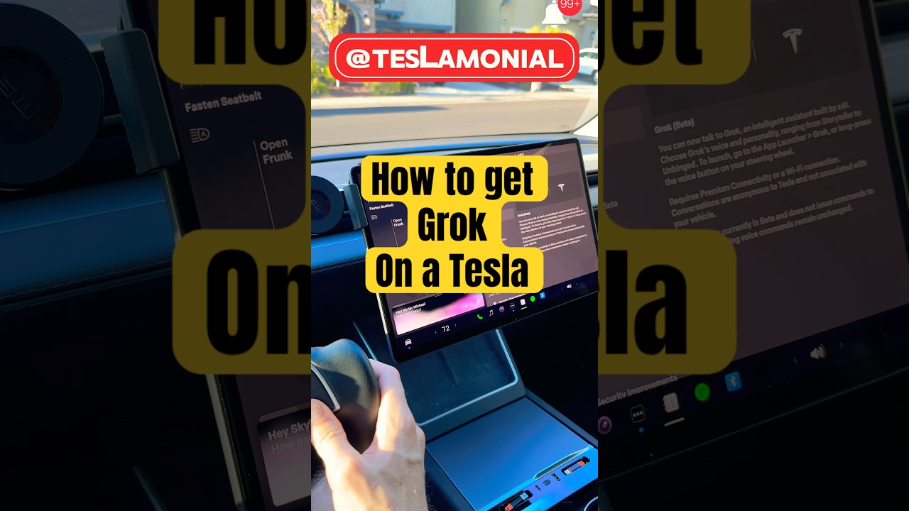 How to get Grok on a Tesla - Check these settings now! #teslamodely #teslajuniper #teslaupdate