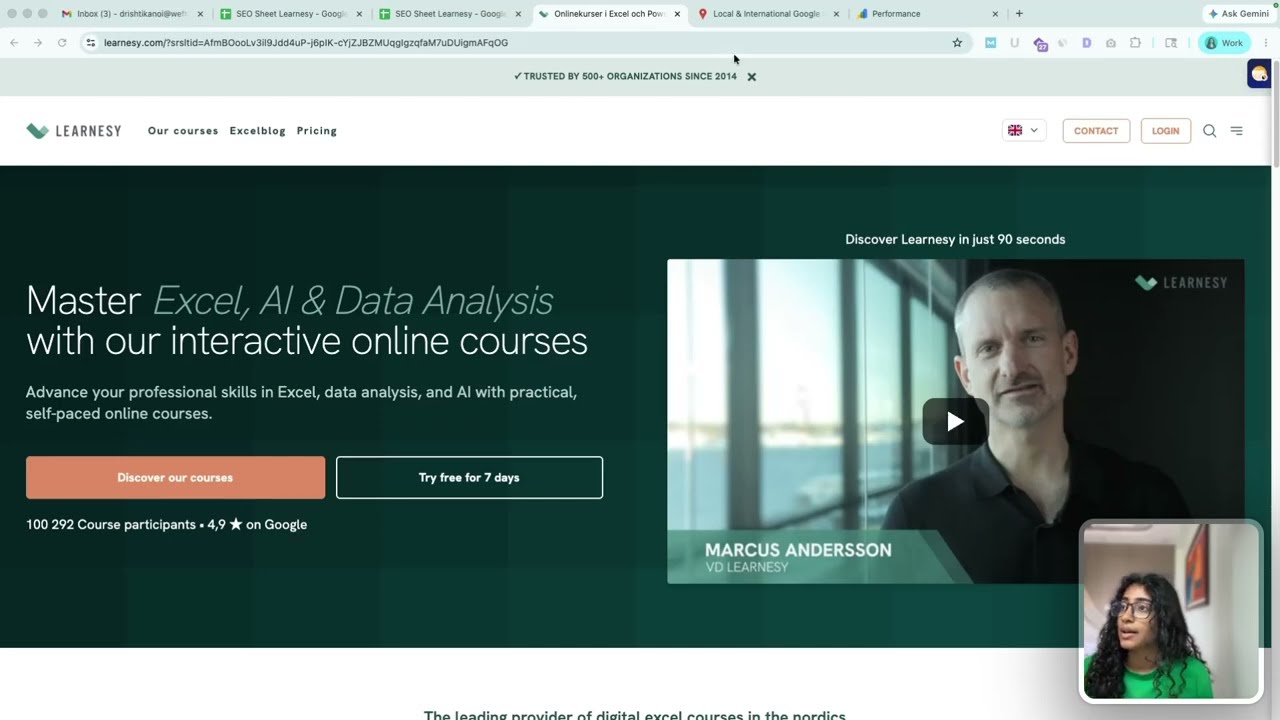 Education Company Learnesy.com Full Organic AI SEO Case Study