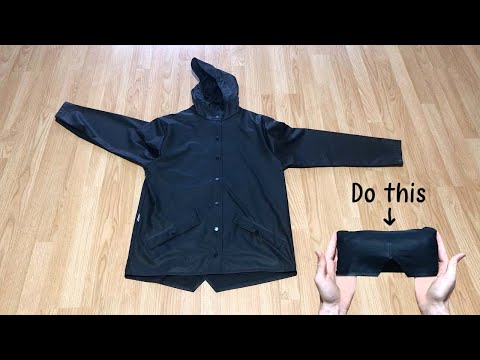 How to roll a rain jacket for packing (step-by-step). | 69