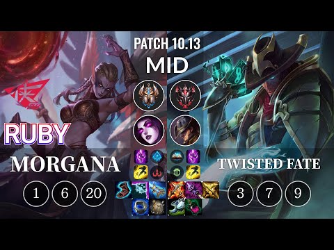 RW Ruby Morgana vs Twisted Fate Mid - KR Patch 10.13