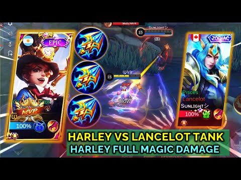 HARLEY HYPER VS LANCELOT TANK ❗ TOP GLOBAL HARLEY GAMEPLAY 2023 ❗ HARLEY DAMAGE BUILD 2023