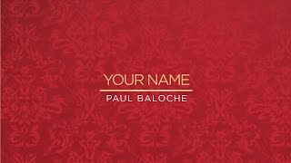 Paul Baloche - Your Name (Official Lyric Video)
