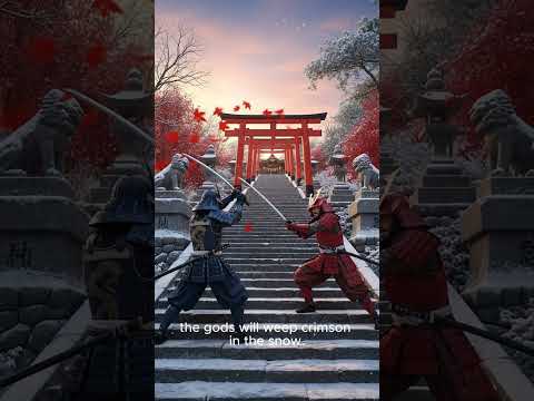 Snow Falls… Blades Clash on the Sacred Steps ❄️⚔️ #samurai  #japaneseculture #motivation #animevibes