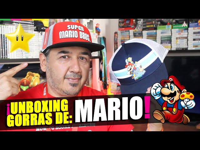 Vídeo relacionado con Nintendo Gorra de béisbol de Super Mario, paquete de gorra de béisbol de Mario para niños con gorro de béisbol de Super Mario para niños, más calcomanías, colgador de puerta, accesorios de Super Mario