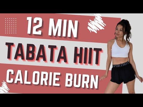 12 MIN TABATA CALORIE BURN HIIT WORKOUT - full body, no equipment