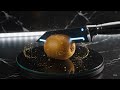 Futuristic Kiwi Cutting In Ultra Slow Mo ASMR Visual Perfection