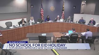Frederick County board approves new school calendar including Eid holiday