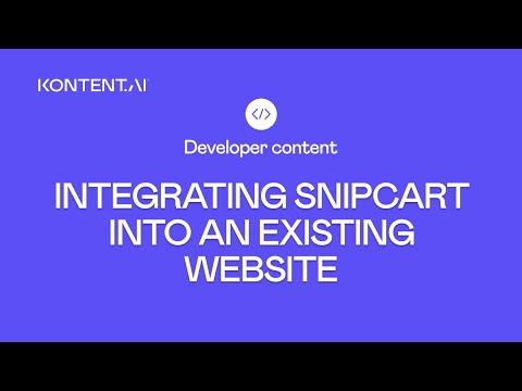 Integrating Snipcart into an existing website