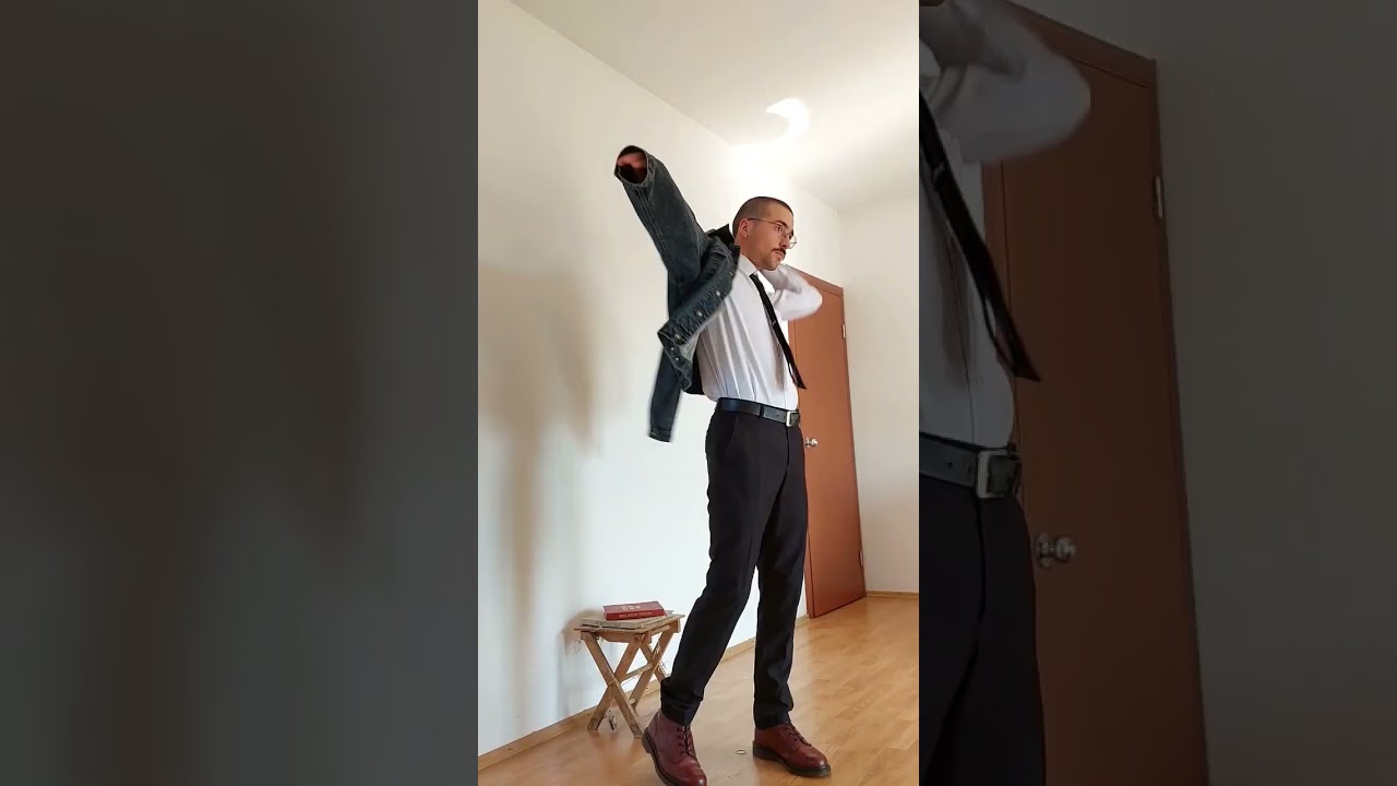 Get Ready With Me 21/30 🍚 #shorts #docs #suit #tie #denim #jacket #drmartens #fyp #fits #menswear