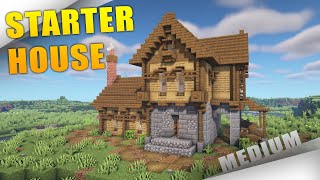 Minecraft: How to build a Starter House/ Base Tutorial