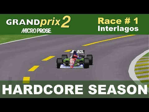 Microprose Grand Prix 2 - Race #01 -  Interlagos (Hardrcore Season)