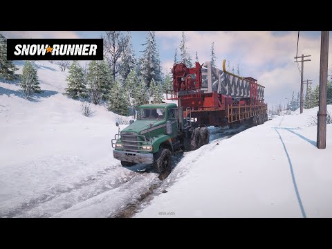 Snowrunner Walkthrough Part 30 in Co-op I New Freightliner M916A1 and Floating Drill [1440p 60FPS]