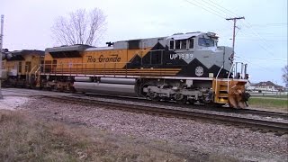preview picture of video 'UP 1989 Rio Grande heritage locomotive in Boone, Iowa!!'