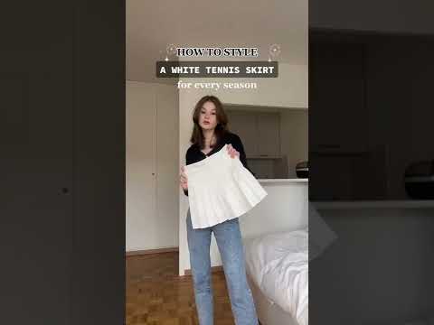 HOW TO STYLE A WHITE TENNIS SKIRT FOR EVERY SEASON #shorts #trend #viral #style