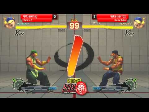 DM MCZ XIAN (Gen/Cammy/Yun) vs DM MCZ Kaiser (Yun) - FT5 Deuce rules (SEL SFAL Sn1)