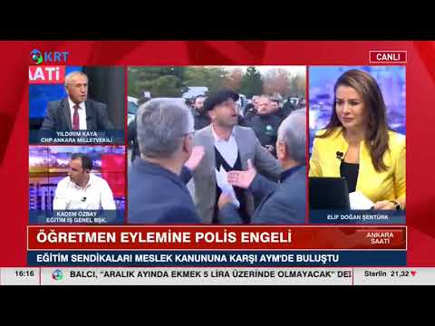 Genel Başkanımız Kadem Özbay, Anayasa Mahkemesi önünde MYK üyelerimiz ile birlikte gözaltına alınmalarının ardırndan serbest bırakıldı.Genel Başkanımız Krt Tv`de canlı yayında açıklamalarda bulundu. | EĞİTİM İŞ