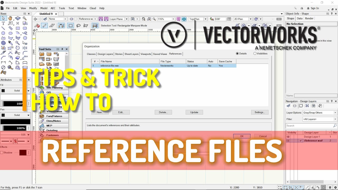 Vectorworks How To Use Reference Files