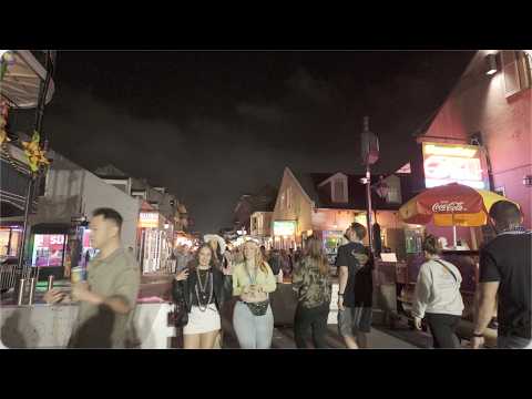 WALKING ON BOURBON STREET FRIDAY NIGHT FOR MARDI GRAS IN NEW ORLEANS,LA