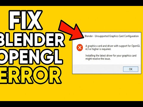 Fix Blender OpenGL 4.3 Error | Mesa3D Solution for Windows (2025 Update)
