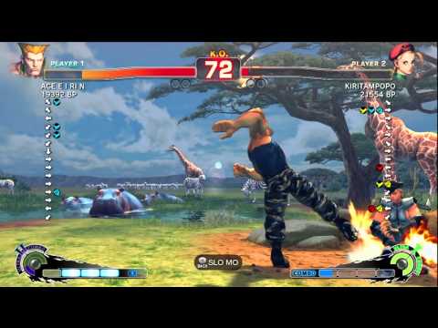 ACE・EIRIN [Guile] vs KIRITAMPOPO [Cammy] SSF4 Japanese Online Ranked Matches - TRUE-HD
