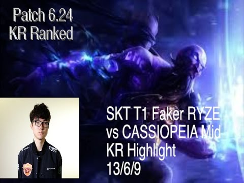 SKT T1 Faker RYZE vs CASSIOPEIA Mid KR Highlight