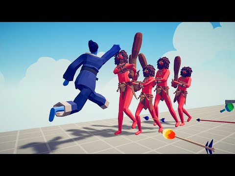 6 THROWERS + TAEKWONDO VS 4 EVERY UNITS | TABS - Totally Accurate Battle Simulator