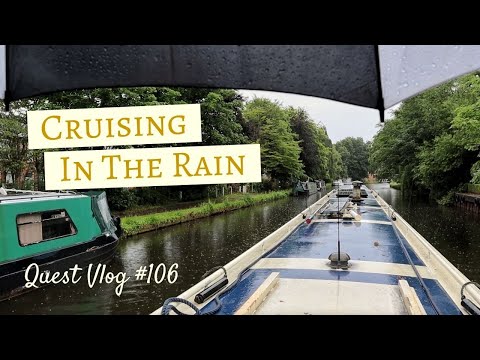 Relaxing Narrowboat Cruise In The Rain & Tour Around A 400-Year-Old Country Home | Quest Vlog #106