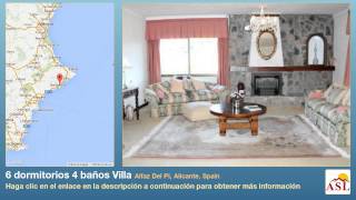 preview picture of video '6 dormitorios 4 baños Villa se Vende en Alfaz Del Pi, Alicante, Spain'