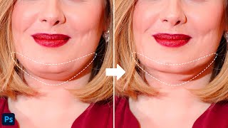 How to remove double chin in  1 minute white photoshop | Photoshop tutorial
