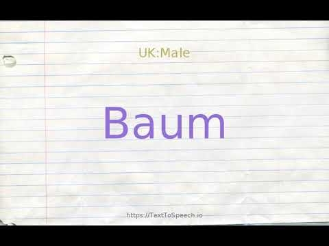 How to pronounce baum