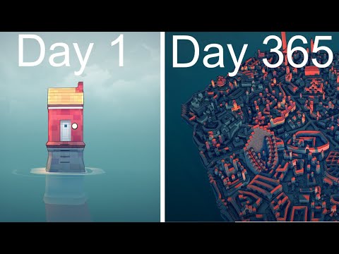 1 Second VS 1 Year Of Playing Townscaper!