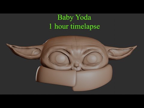 Baby Yoda (Blender Sculpting Timelapse)