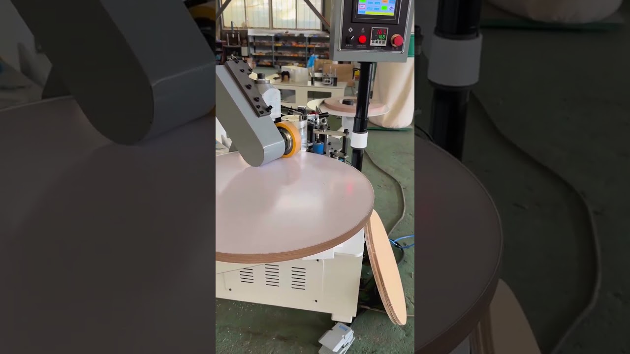 Fully automatic special-shaped edge banding machine_round edge band