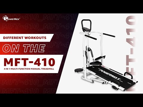Powermax Fitness MFT-410-4 in Multifunction Manual with Jogger, Stepper,  Twister PushUp Bar Treadmill (Max Weight:120 kg)