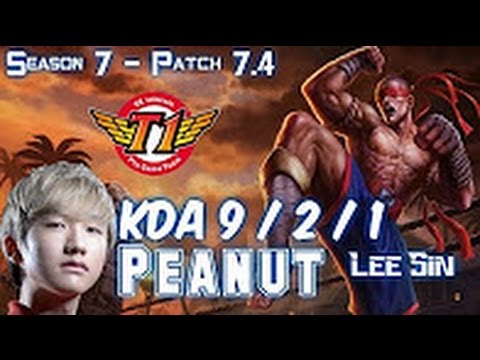SKT T1 Peanut LEE SIN vs RENGAR Jungle - Patch 7.4 KOREA Ranked
