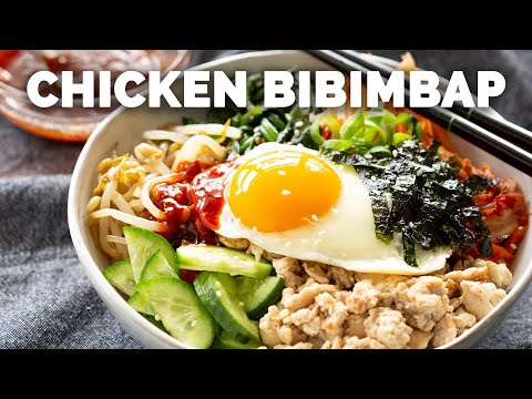 Easy Chicken Bibimbap – Korean Rice Bowls