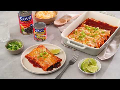 Goya Recipes - Vegetarian Black Bean Enchiladas