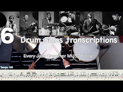 6 Drum Solos Every Jazz Drummer MUST Know! + transcriptions